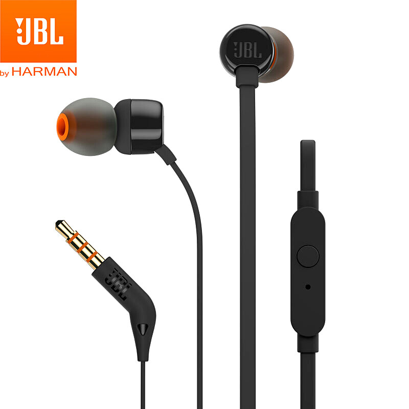 JBL T110 耳机     有线耳机带麦可通话3种规格耳塞的照片