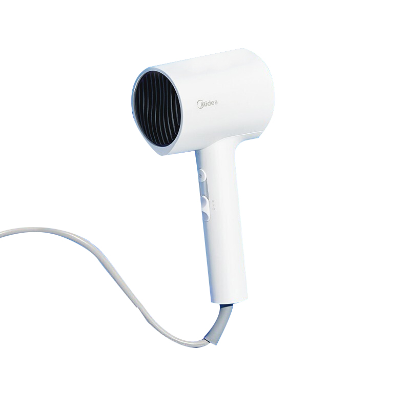 美的（Midea）电吹风机 家用便携吹风筒负离子护发 大风力速干 七夕情人节礼物送男友送女友 极地白【风嘴款】的照片