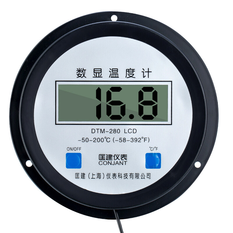 匡建仪表（CONJANT）电子数显工业温度计带线探头高精度工业温度计的照片