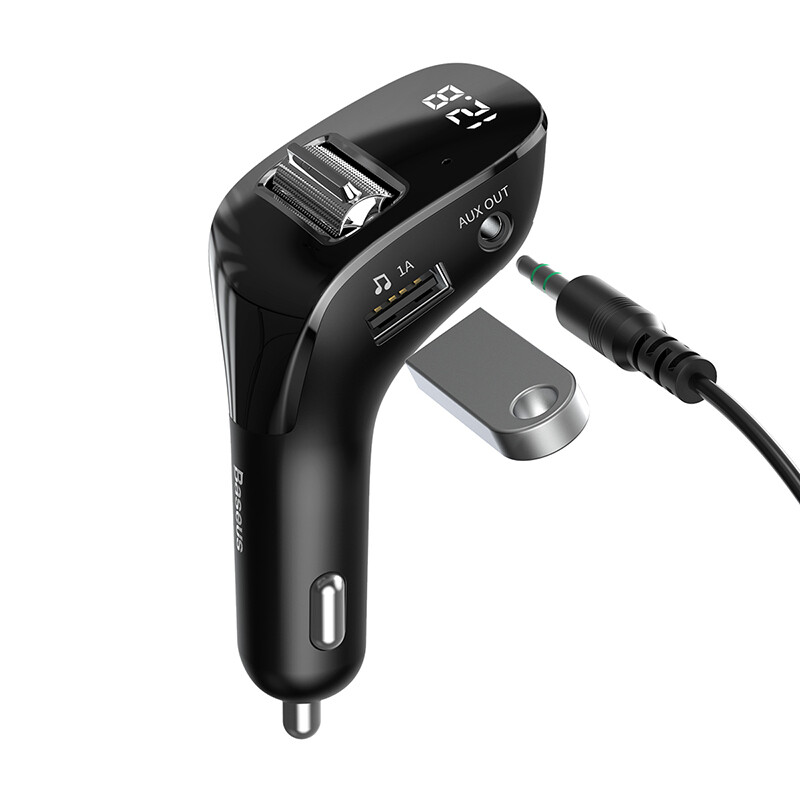 倍思（Baseus）车载mp3播放器 智能数显双USB快充汽车点烟器式 CCF40-01的照片
