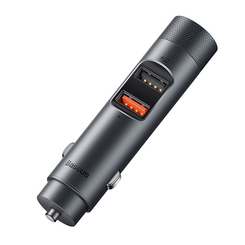倍思 车载蓝牙接收器 u盘音乐车载mp3播放器 双USB点烟器一拖二 CDNL000014的照片