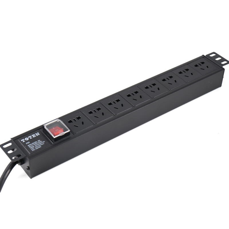 图腾（TOTEN）位10A PDU 机柜电源分配器 多用插孔PDU 带开关3米线的照片