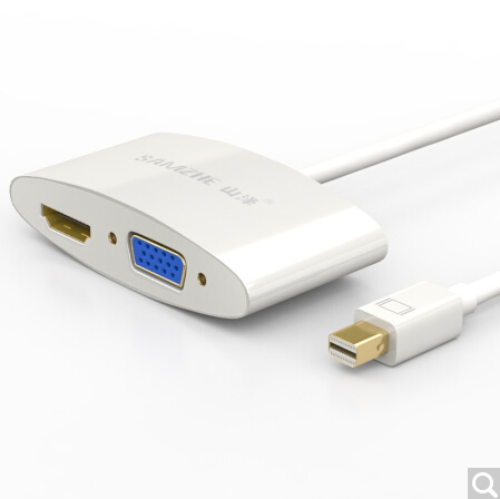 山泽 SAMZHE FM-101转换器         苹果Mini DP转HDMI VGA二合一转换器雷电口的照片