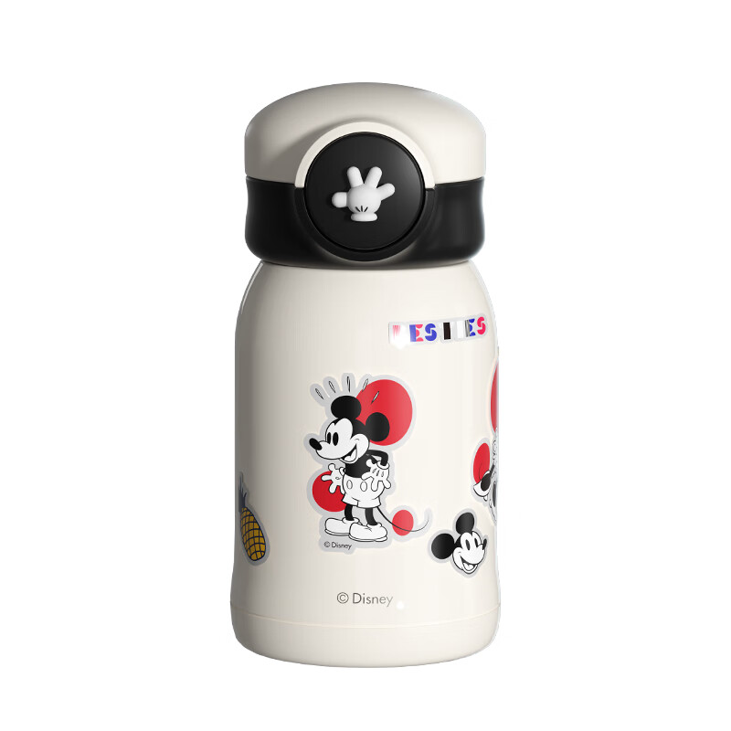格沵 迪士尼联名保温杯 米奇奇遇款杯子            大容量吸管水杯500ML   小学生儿童双盖保温杯的照片