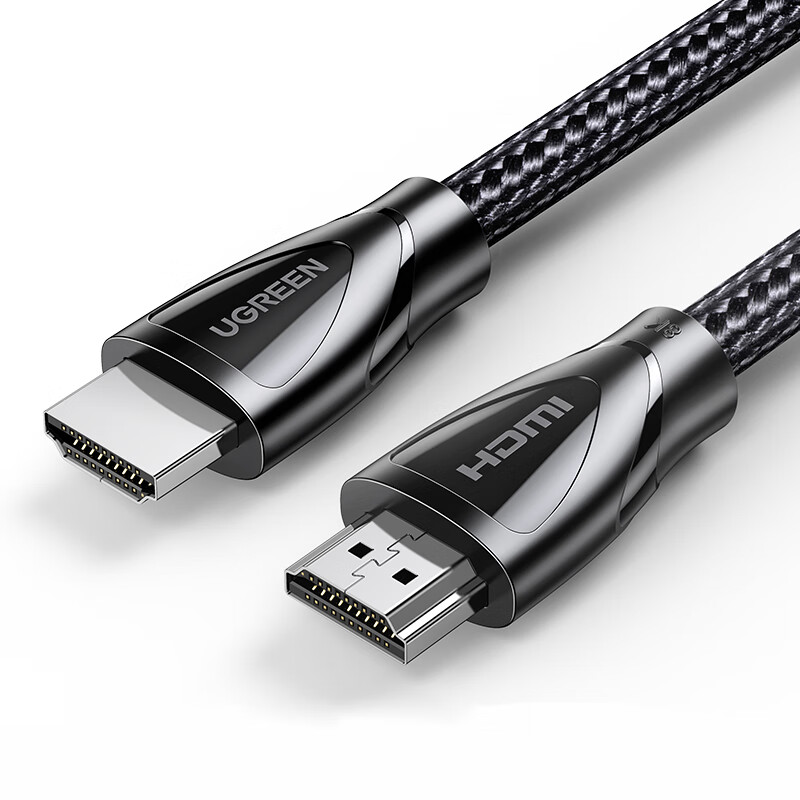  绿联  HDMI 高清线   HD140（80403）  2.1版     8K/60Hz 镀锡铜线芯    带屏蔽 面网编织+PVC外被  2米/根的照片