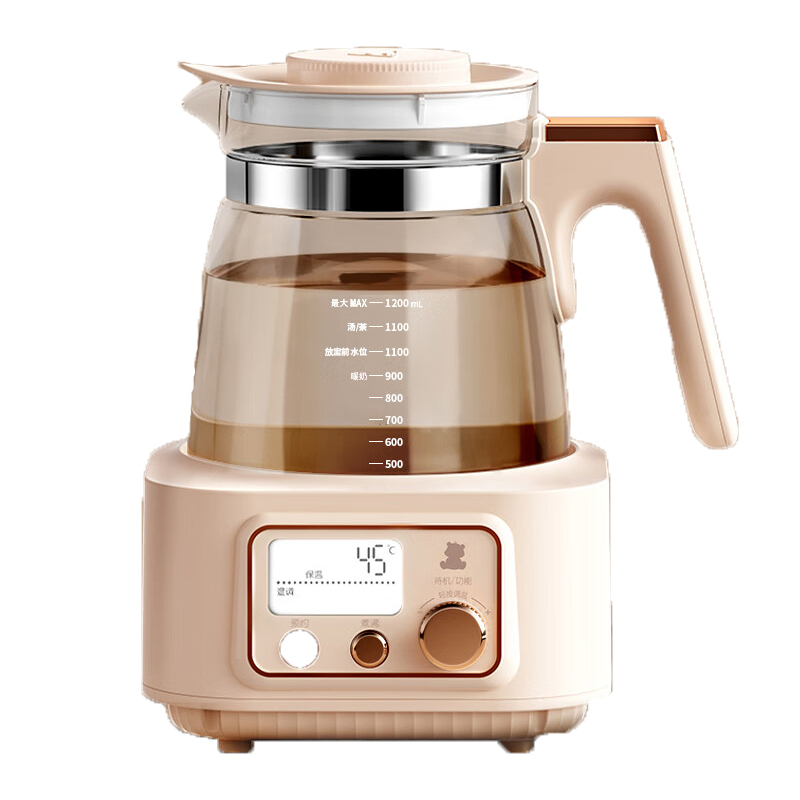 小白熊  5025  调奶器   恒温水壶 恒温壶调奶器冲奶机泡奶器温奶器全玻璃恒温壶1.2L 的照片