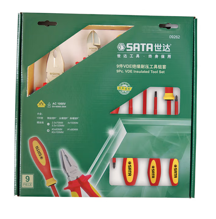 世达9件套VDE绝缘耐压工具组套-9262的照片