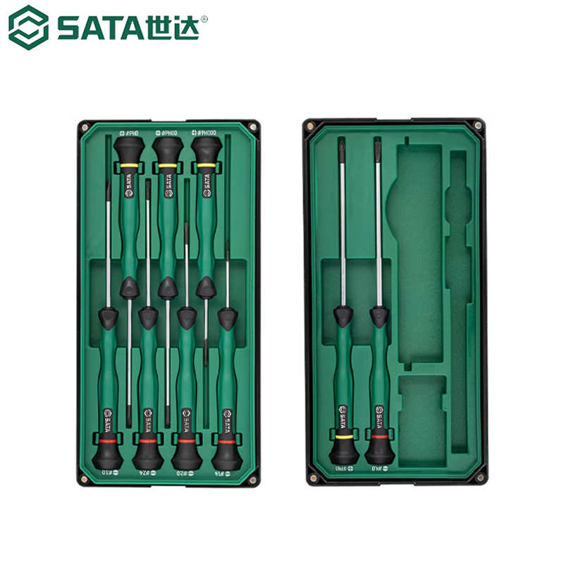 世达（SATA）9件一字、十字微型螺丝批组套09316的照片