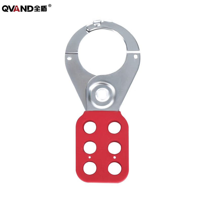 QVAND全盾 工业安全搭扣锁 钢制钳口多人管理六孔联排锁扣 6连扩展锁的照片