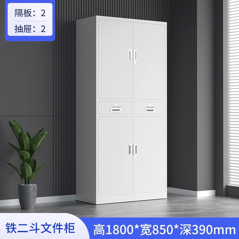 启盛恒 铁皮文件柜二斗铁-经典款850*390*1800的照片