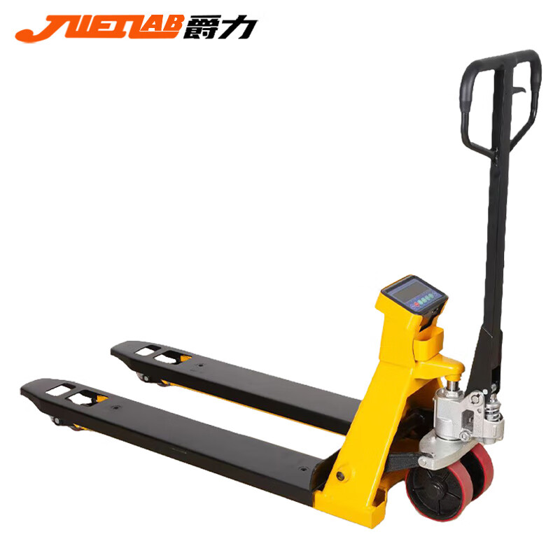 爵力 带秤手动地牛2.5吨精度0.5KG 外宽700叉长1150mm PU轮的照片